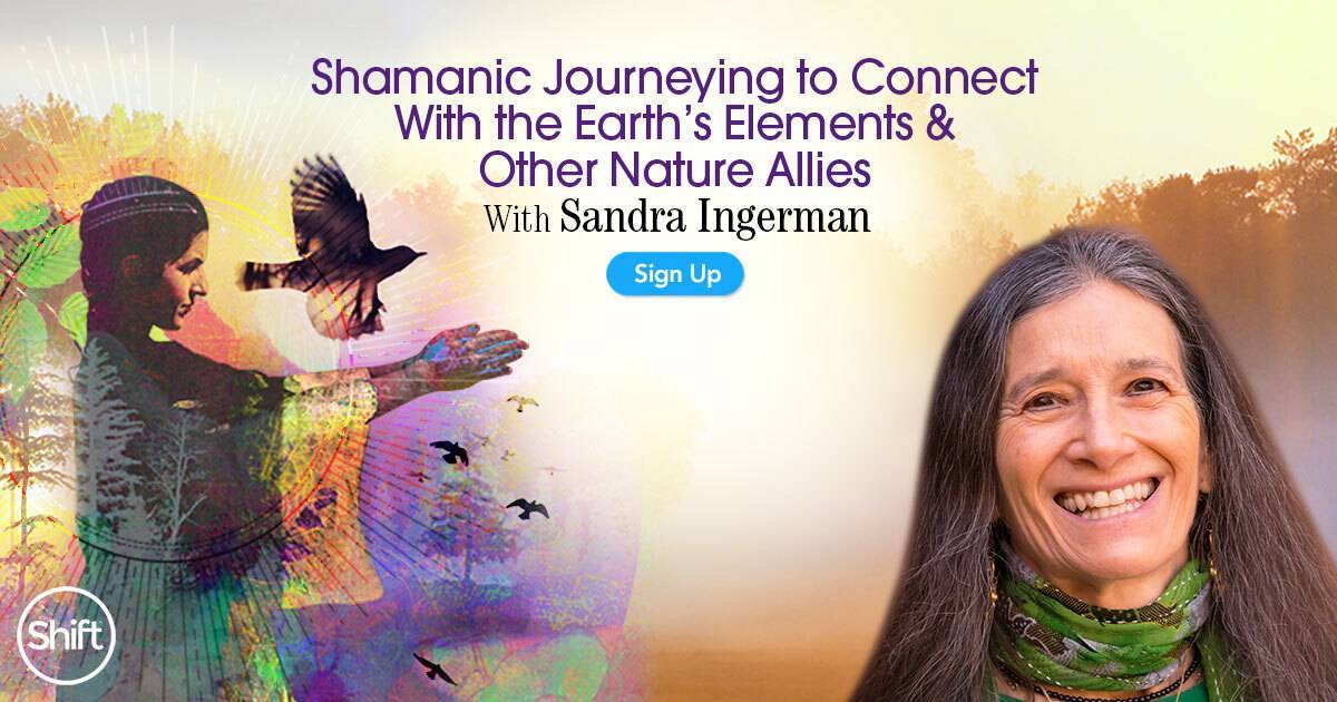 header image for shamanic journeying workshop with Sandra Ingerman